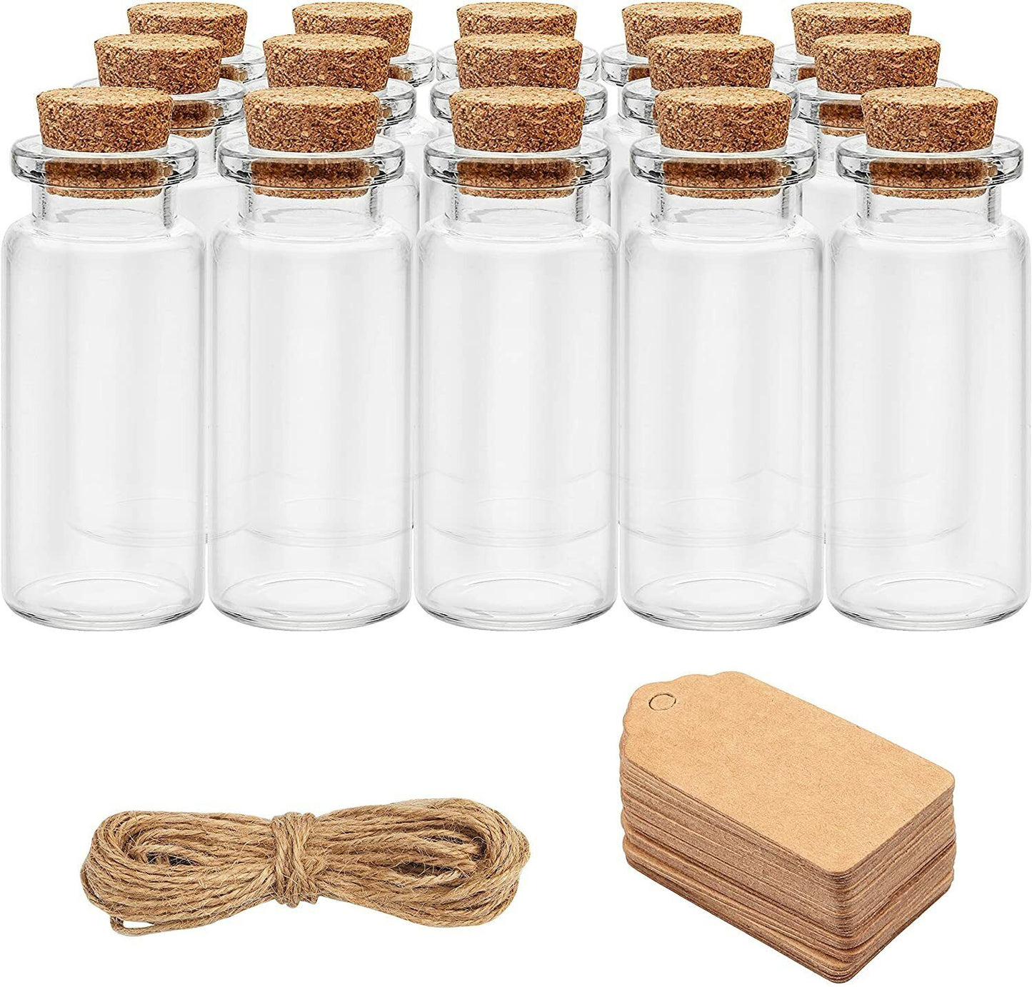 Mini Rustic Cork Bottles (32pc)