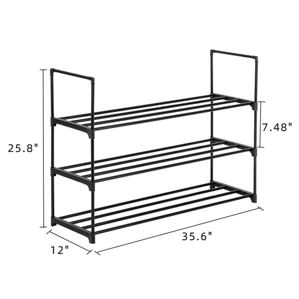 Minimalist 3-Tier Shoe Shelf: Stylish & Practical Home Storage